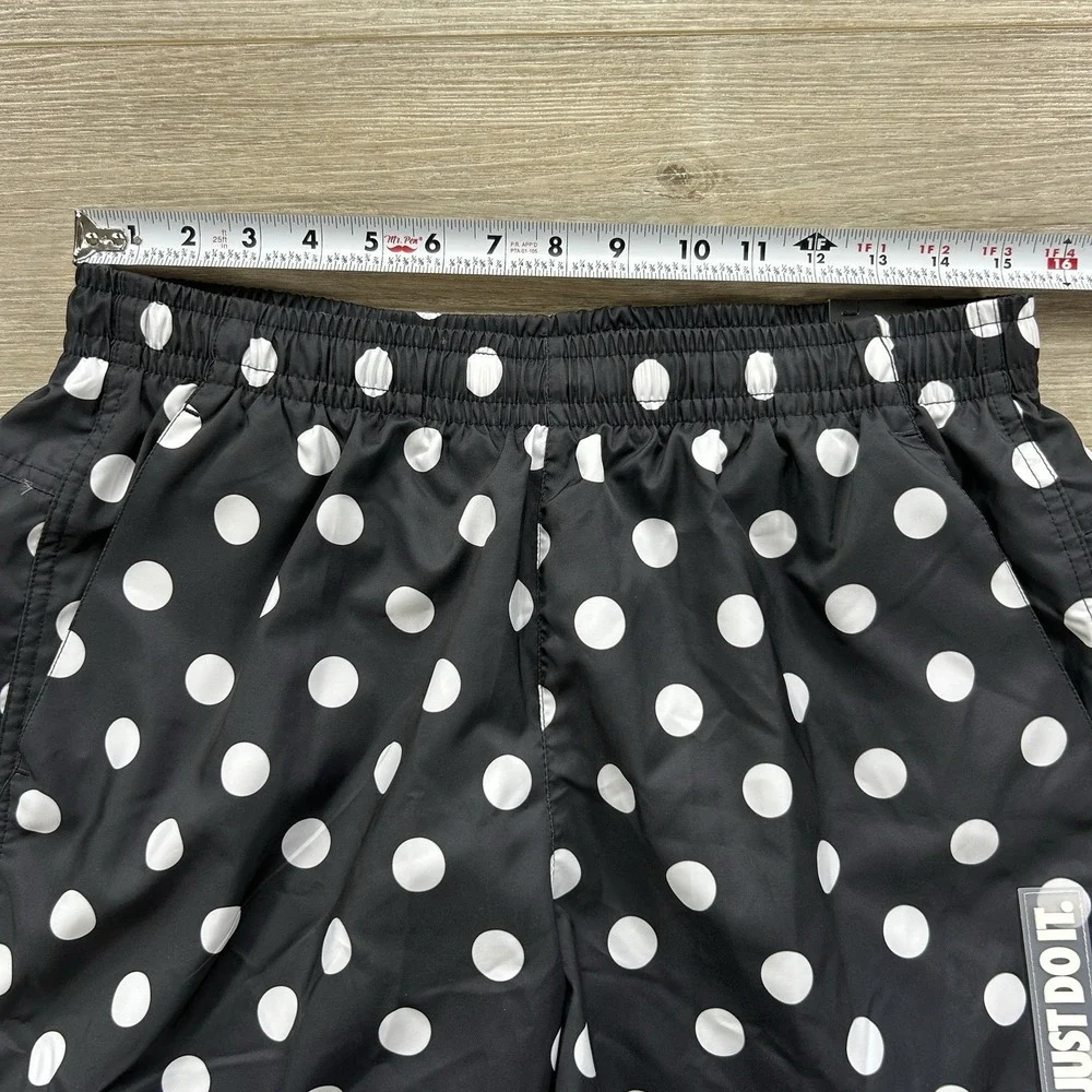NWT NIKE Sportswear Medium JDI Do It White Polka Dot Woven 6